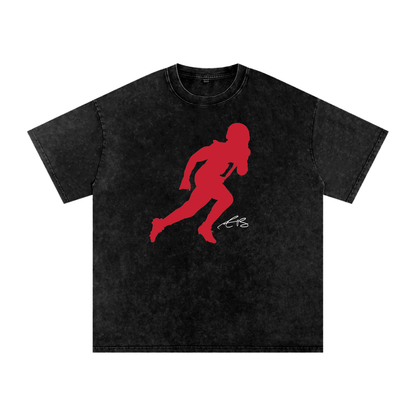AJ Brown Silhouette Oversized Washed T-shirt