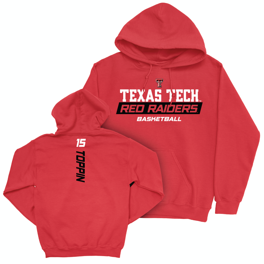 Texas Tech Men's Basketball Red Rush Hoodie - JT Toppin