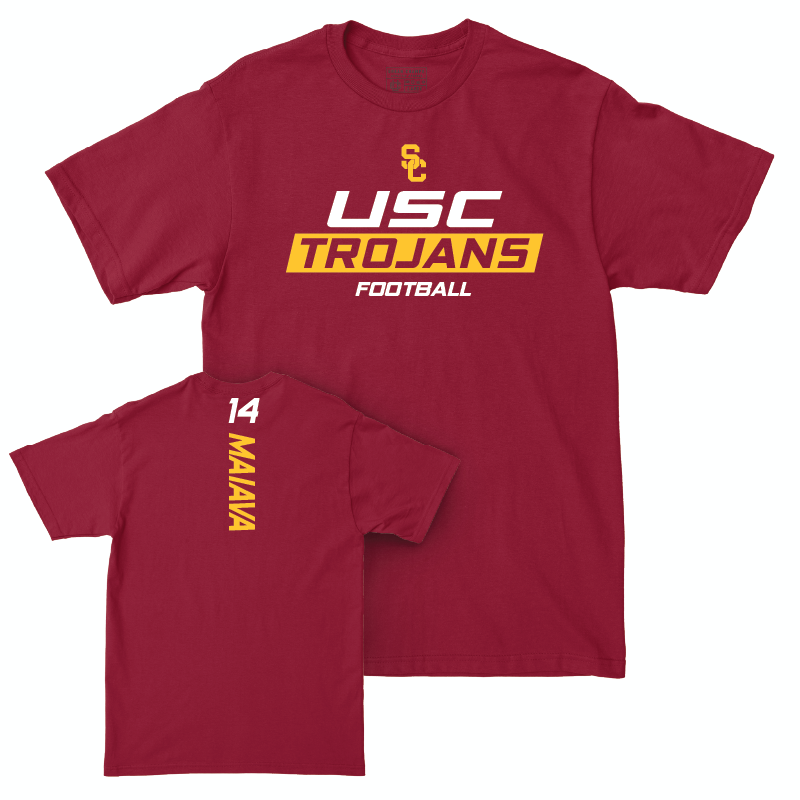 USC Football Crimson Rush Tee - Jayden Maiava