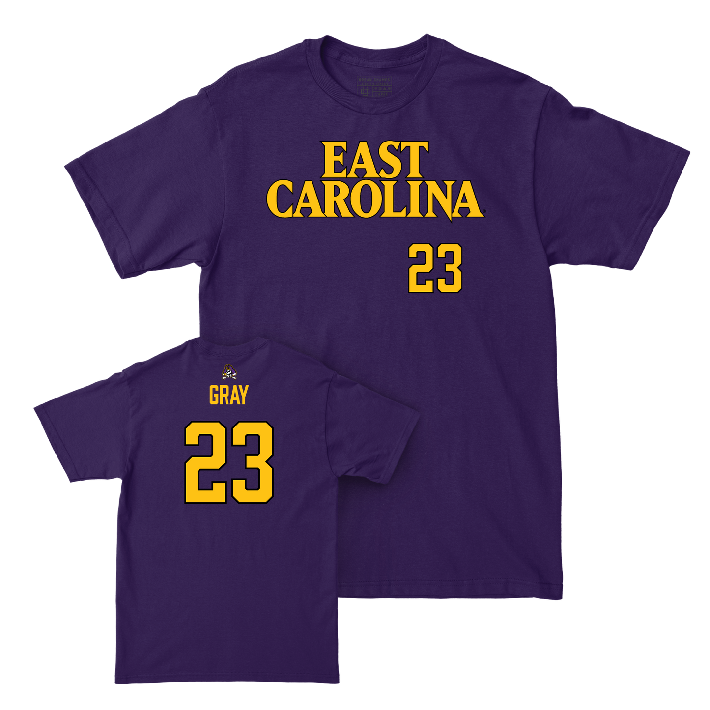 East Carolina Football Purple Sideline Tee   - Ashton Gray