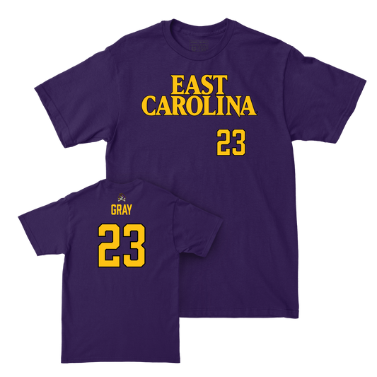 East Carolina Football Purple Sideline Tee   - Ashton Gray