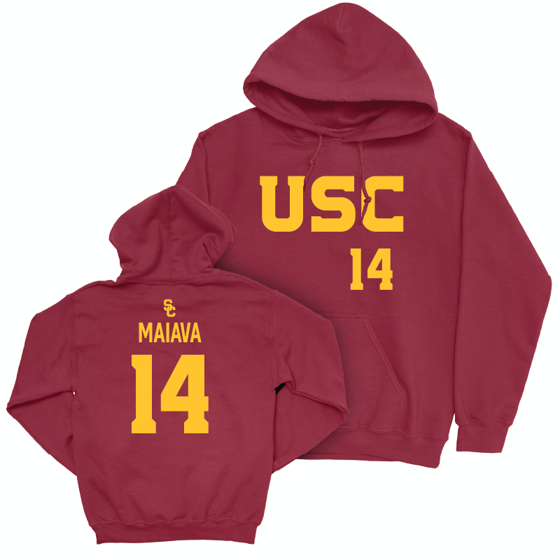 USC Football Crimson Sideline Hoodie - Jayden Maiava