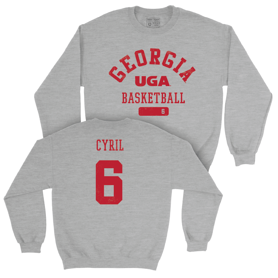 Georgia Men's Basketball Sport Grey Varsity Crew - Somtochukwu Cyril