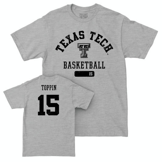 Texas Tech Men's Basketball Sport Grey Varsity Tee - JT Toppin