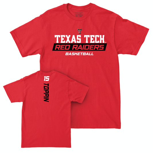 Texas Tech Men's Basketball Red Rush Tee - JT Toppin