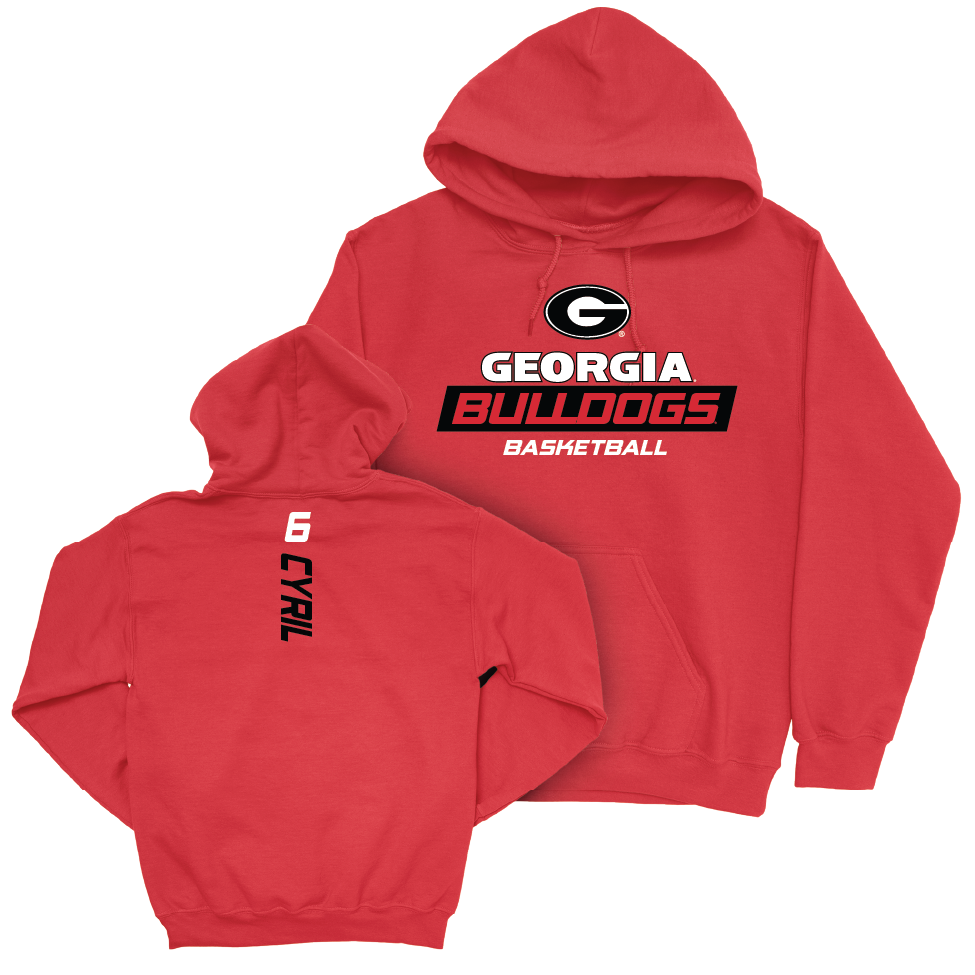Georgia Men's Basketball Red Rush Hoodie - Somtochukwu Cyril
