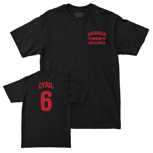 Georgia Men's Basketball Black Victory Tee - Somtochukwu Cyril