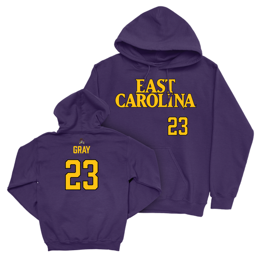 East Carolina Football Purple Sideline Hoodie   - Ashton Gray