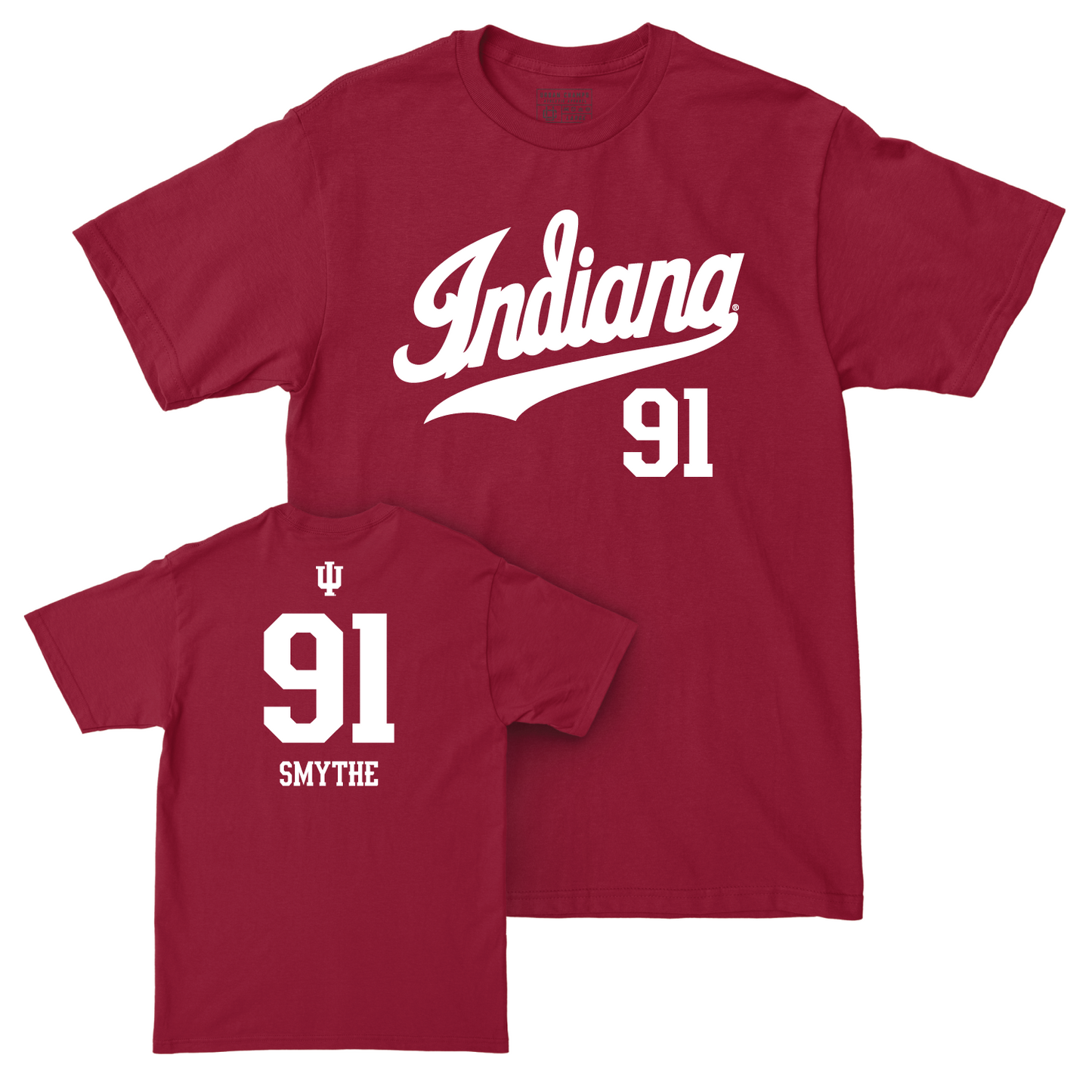 Indiana Football Crimson Script Tee  - Blake Smythe