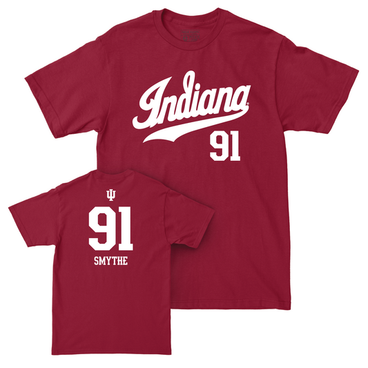 Indiana Football Crimson Script Tee  - Blake Smythe