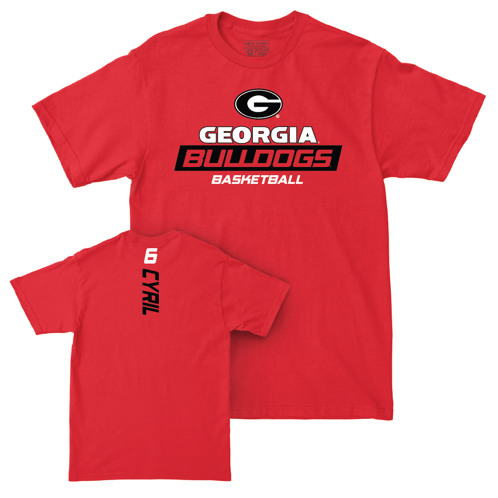 Georgia Men's Basketball Red Rush Tee - Somtochukwu Cyril