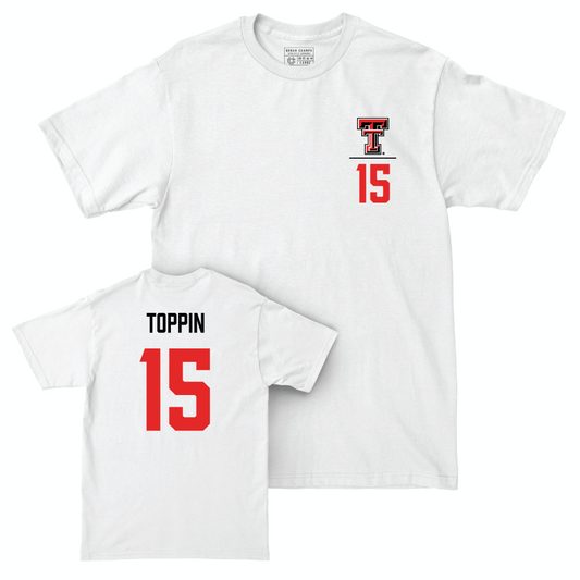 Texas Tech Men's Basketball White Logo Comfort Colors Tee - JT Toppin