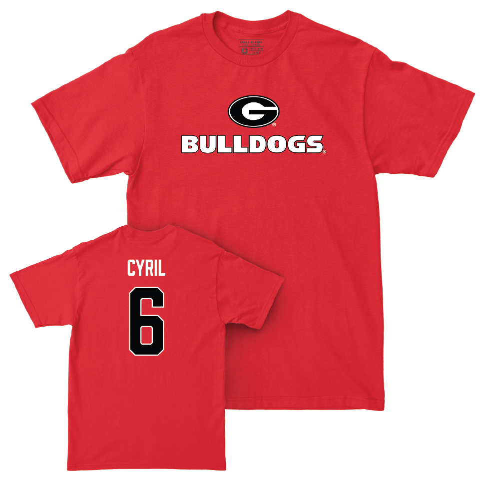 Georgia Men's Basketball Red Legacy Tee - Somtochukwu Cyril