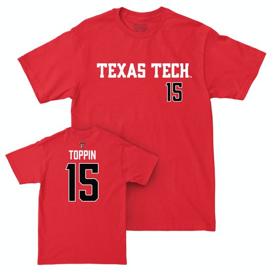Texas Tech Men's Basketball Red Sideline Tee - JT Toppin