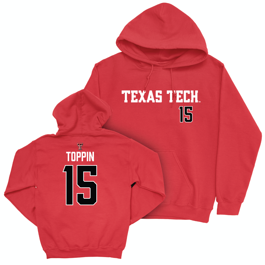Texas Tech Men's Basketball Red Sideline Hoodie - JT Toppin