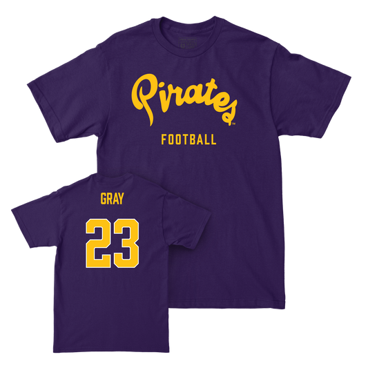 East Carolina Football Purple Script Tee   - Ashton Gray