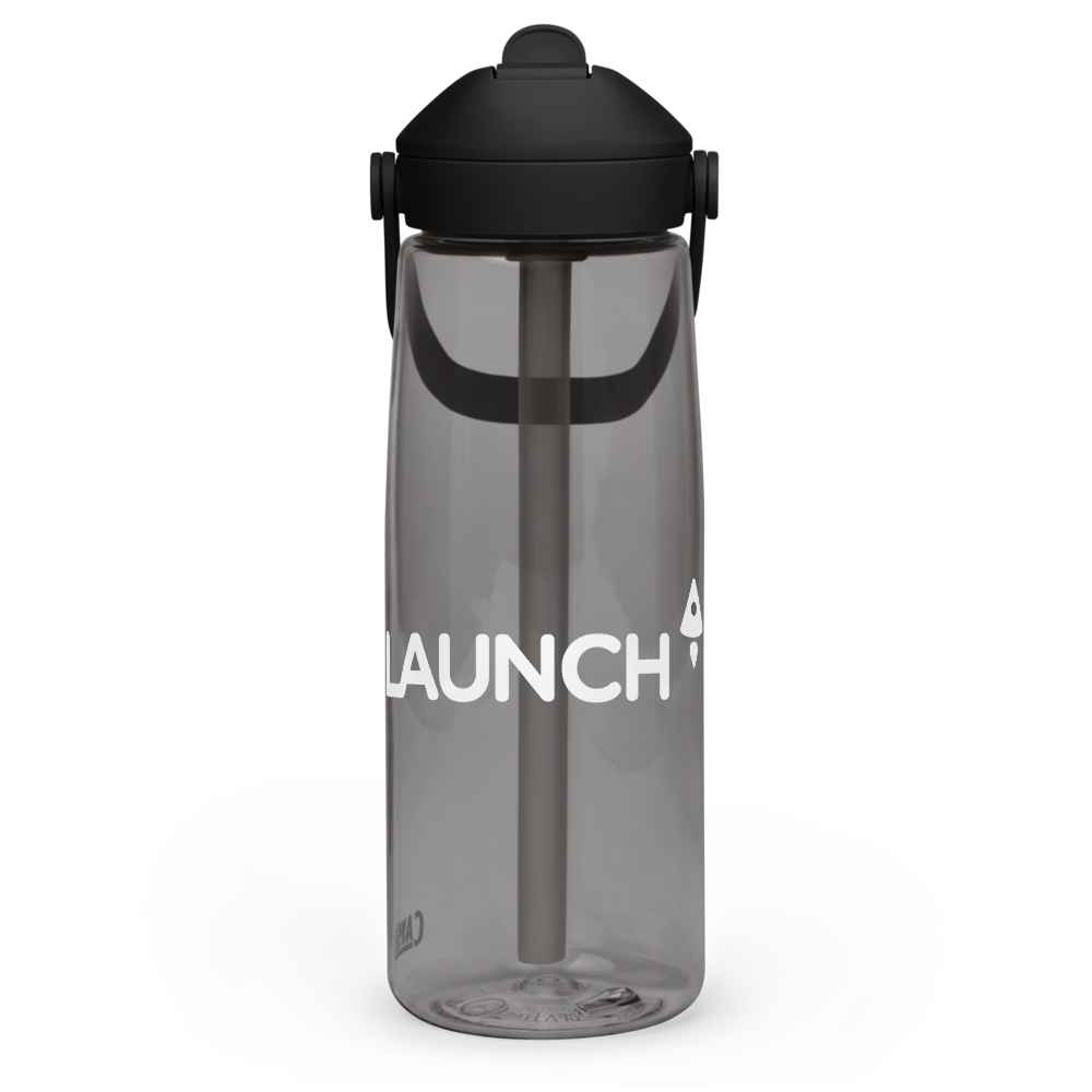 Launch Logo Water Bottle Charcoal