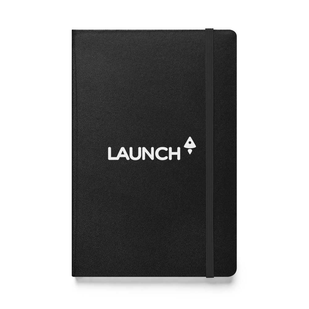 Launch Test Logo Hardcover Notebook Black