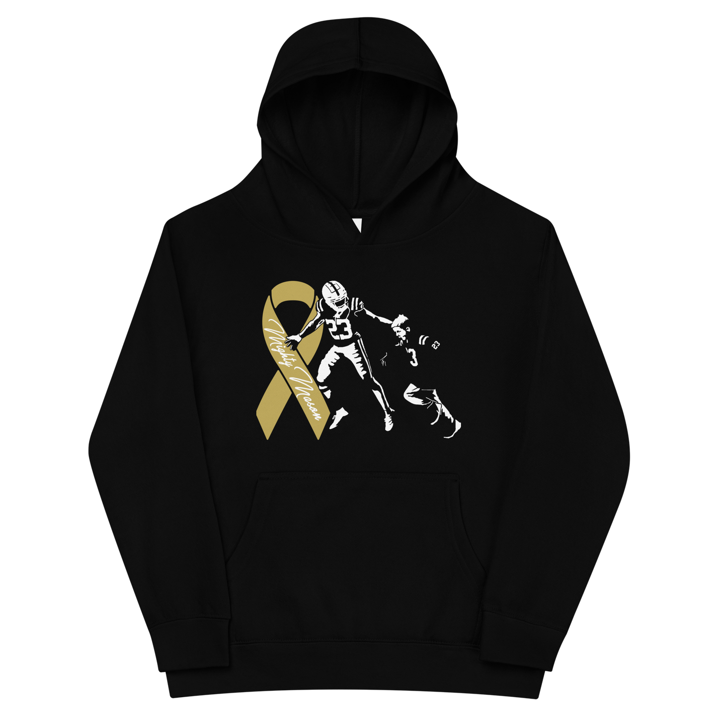 Kenny Moore II "Mighty Mason 2023" Youth Hoodie Black