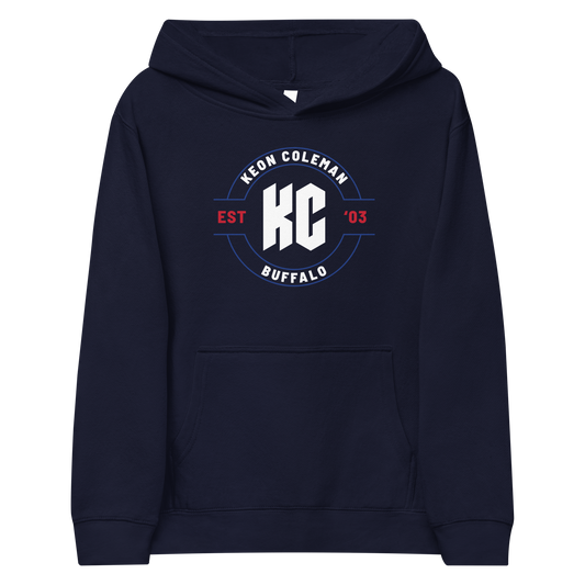 Keon Coleman "Official Logo" Youth Hoodie Navy