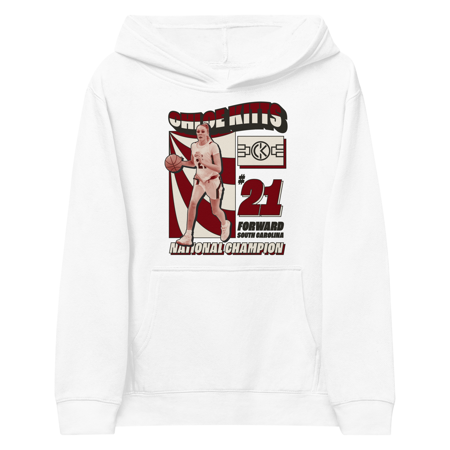 Chloe Kitts "National Champion" Youth Hoodie White