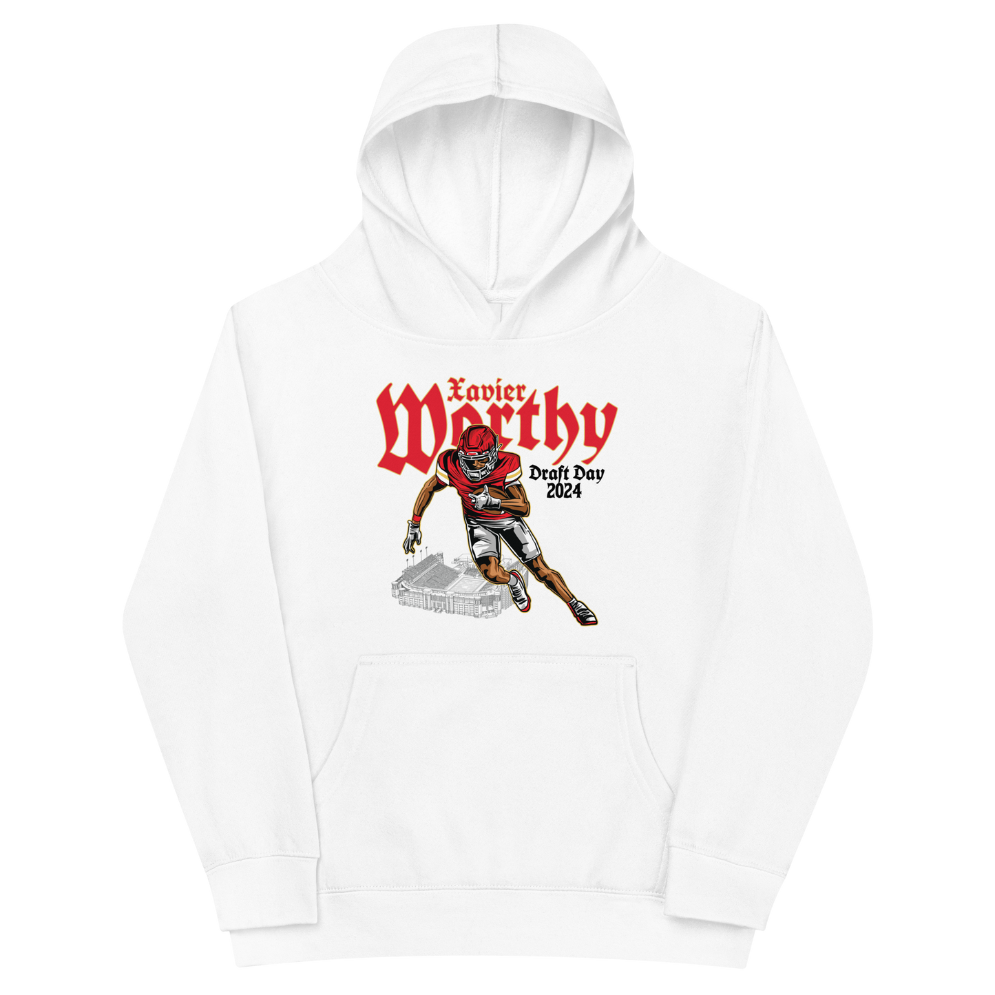Xavier Worthy “Draft Day” Youth Hoodie