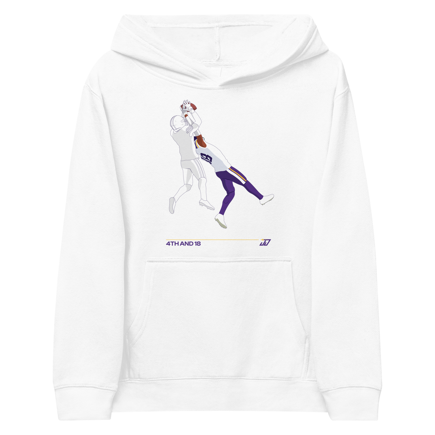 Justin Jefferson "4th & 18" Youth Hoodie