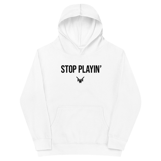 Maxx Crosby "Stop Playin" Youth Hoodie White