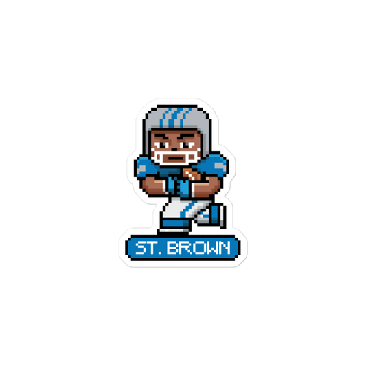 Amon-Ra St. Brown "8-Bit" Sticker