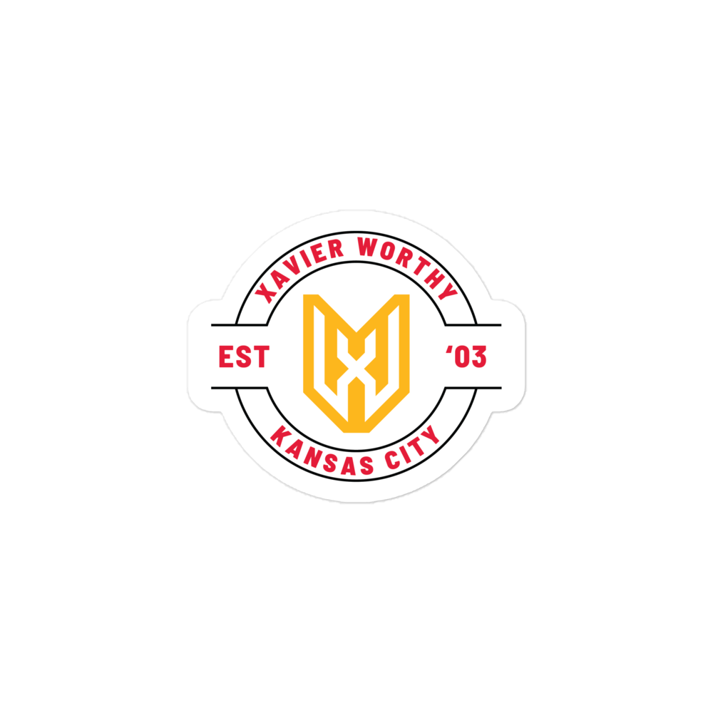 Xavier Worthy “Logo Badge" Sticker