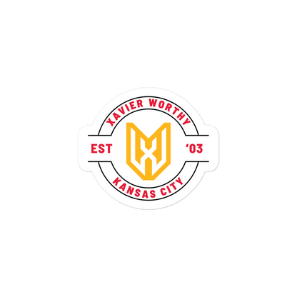 Xavier Worthy “Logo Badge" Sticker