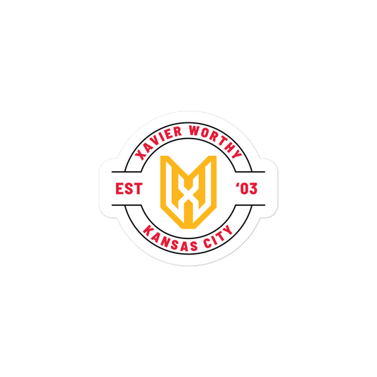 Xavier Worthy “Logo Badge" Sticker
