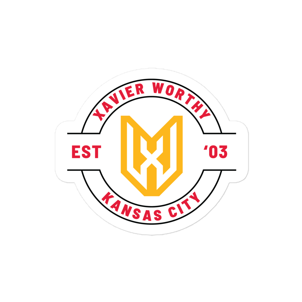 Xavier Worthy “Logo Badge" Sticker