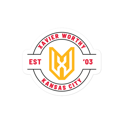 Xavier Worthy “Logo Badge" Sticker