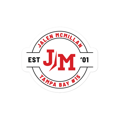 Jalen McMillan "Logo" Die-cut Sticker