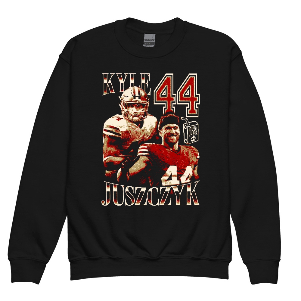 Kyle Juszczyk Vintage Vintage Youth Sweatshirt Black by Kyle Juszczyk