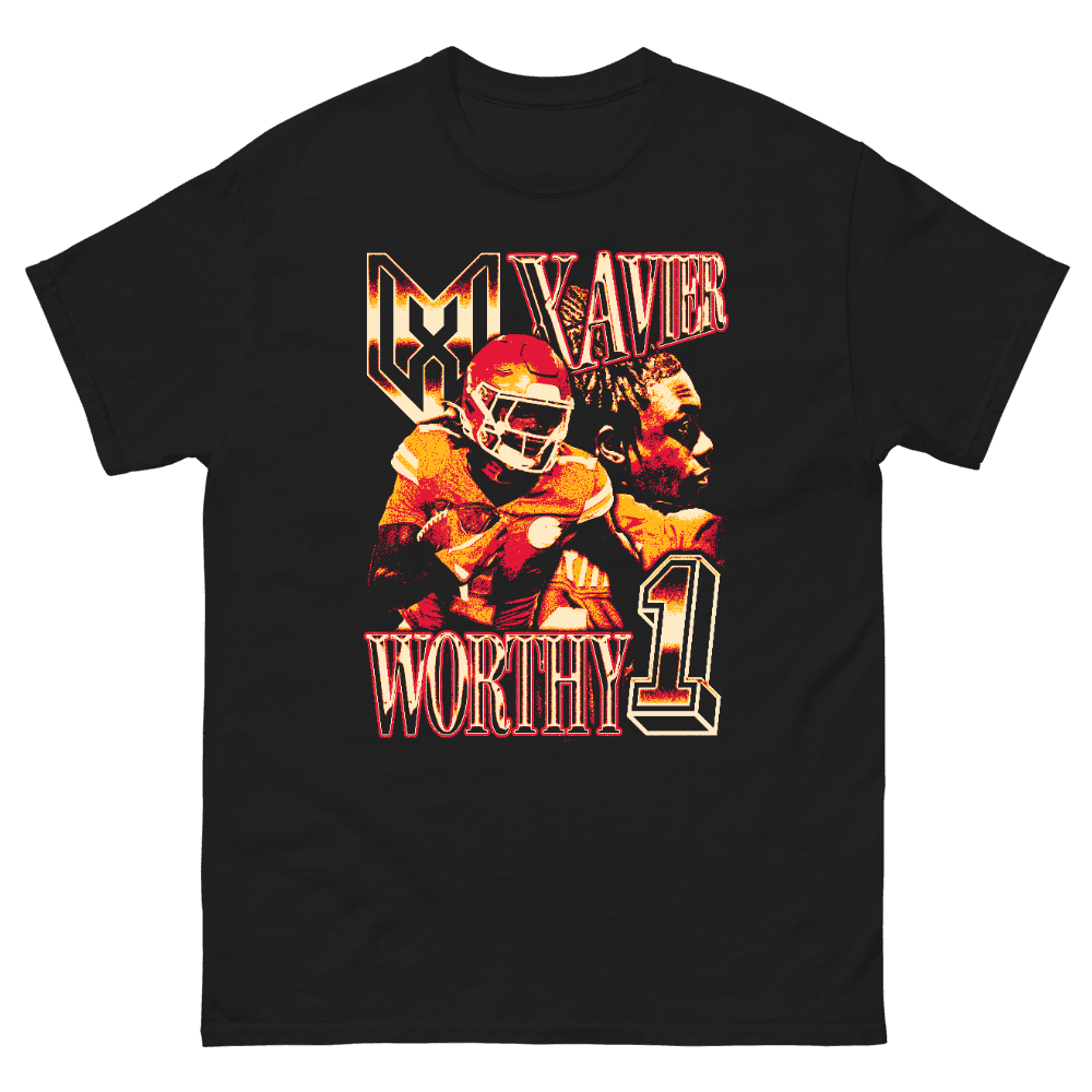 Xavier Worthy Vintage Vintage T-shirt Black