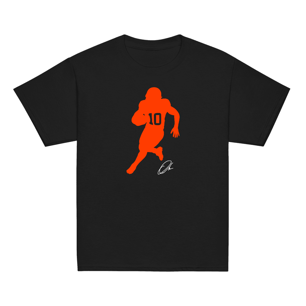 Quinshon Judkins Silhouette Silhouette Youth T-shirt Black
