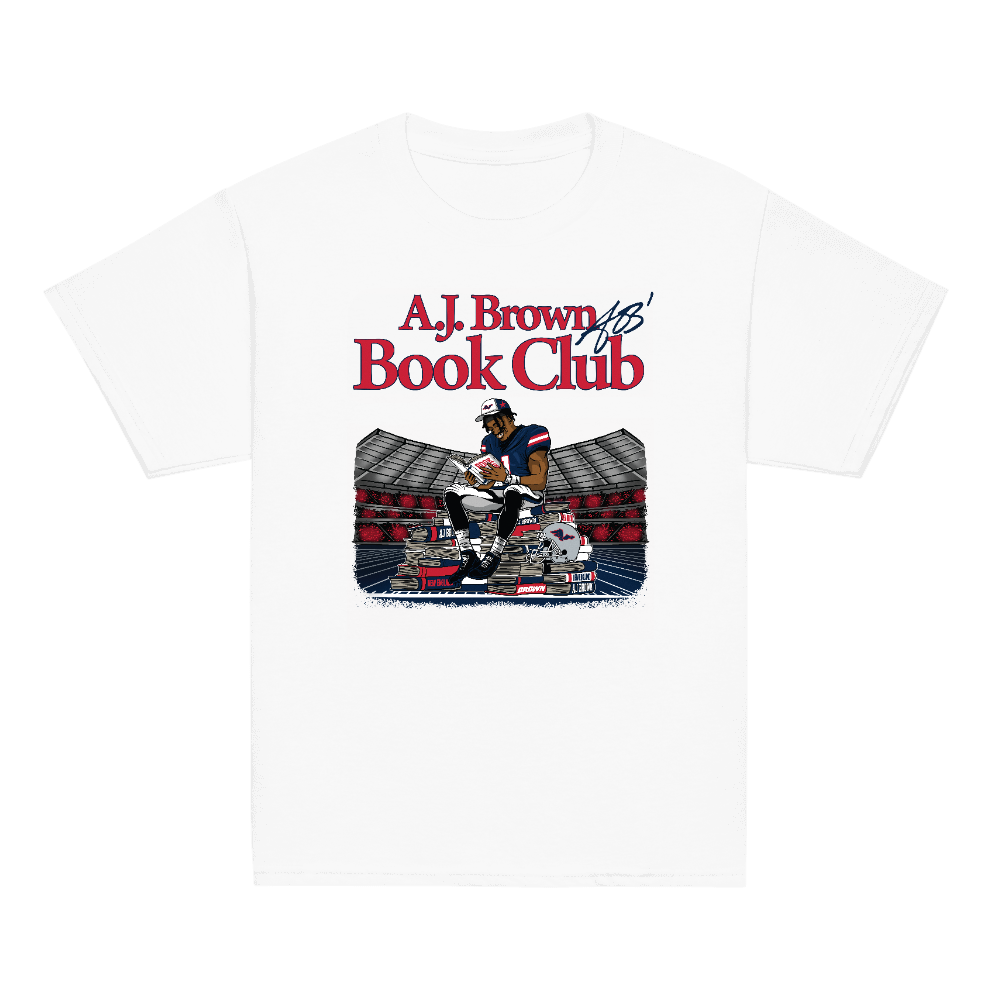 AJ Brown Illustration Youth T-shirt White