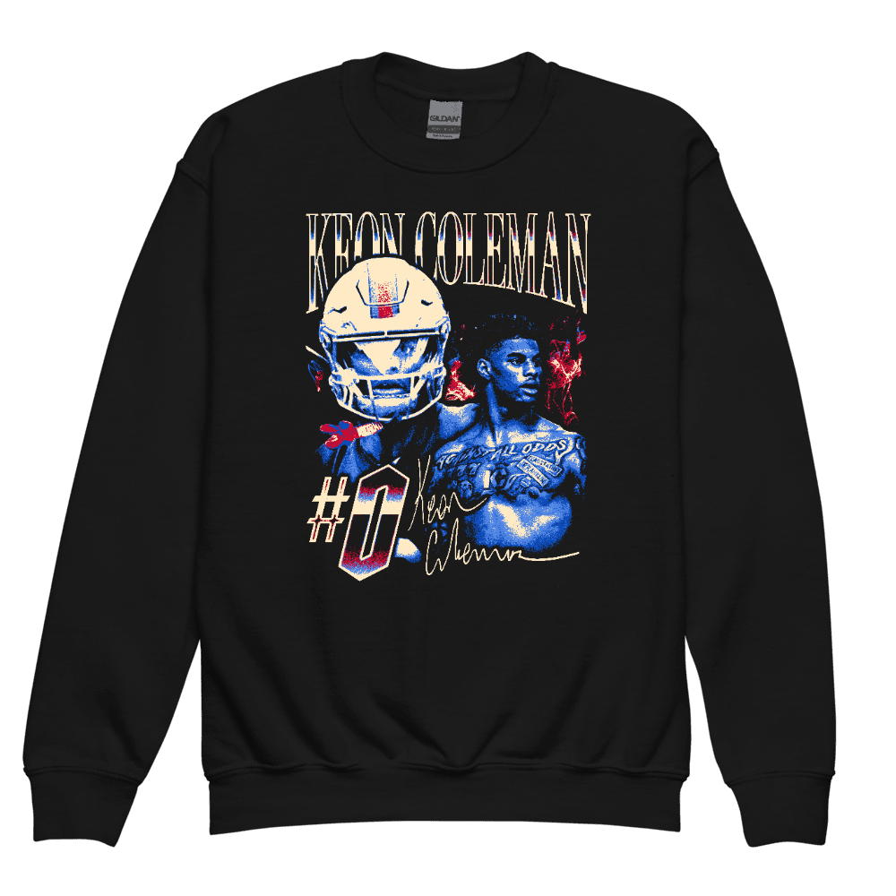 Keon Coleman Vintage Vintage Youth Sweatshirt Black