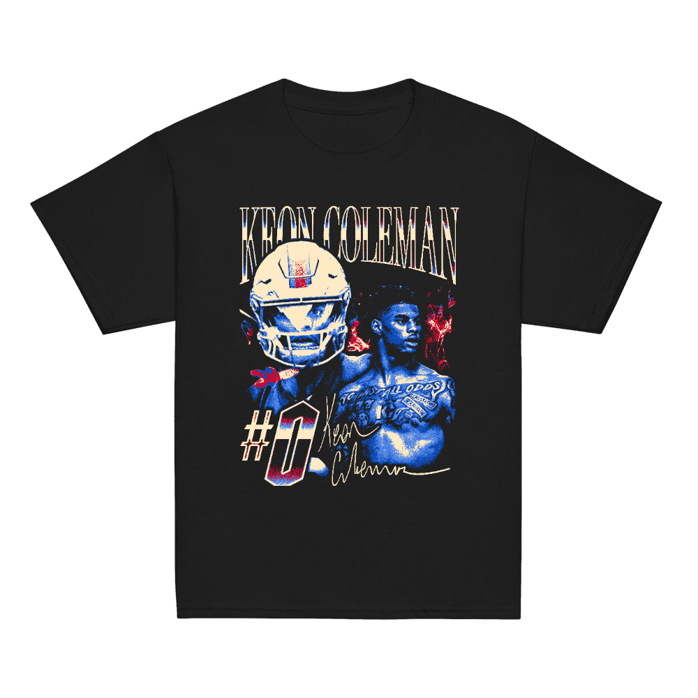 Keon Coleman Vintage Vintage Youth T-shirt Black