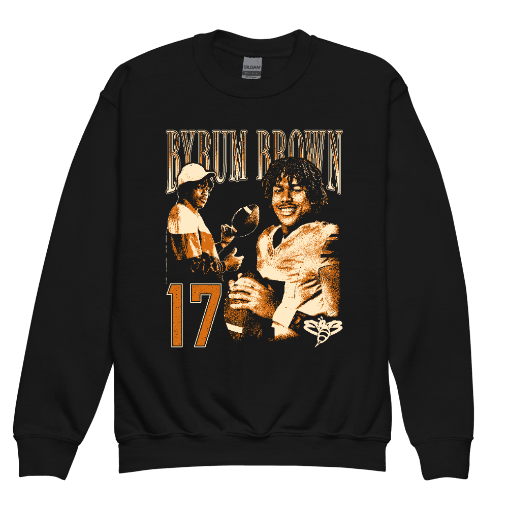 Byrum Brown Vintage Vintage Youth Sweatshirt Black