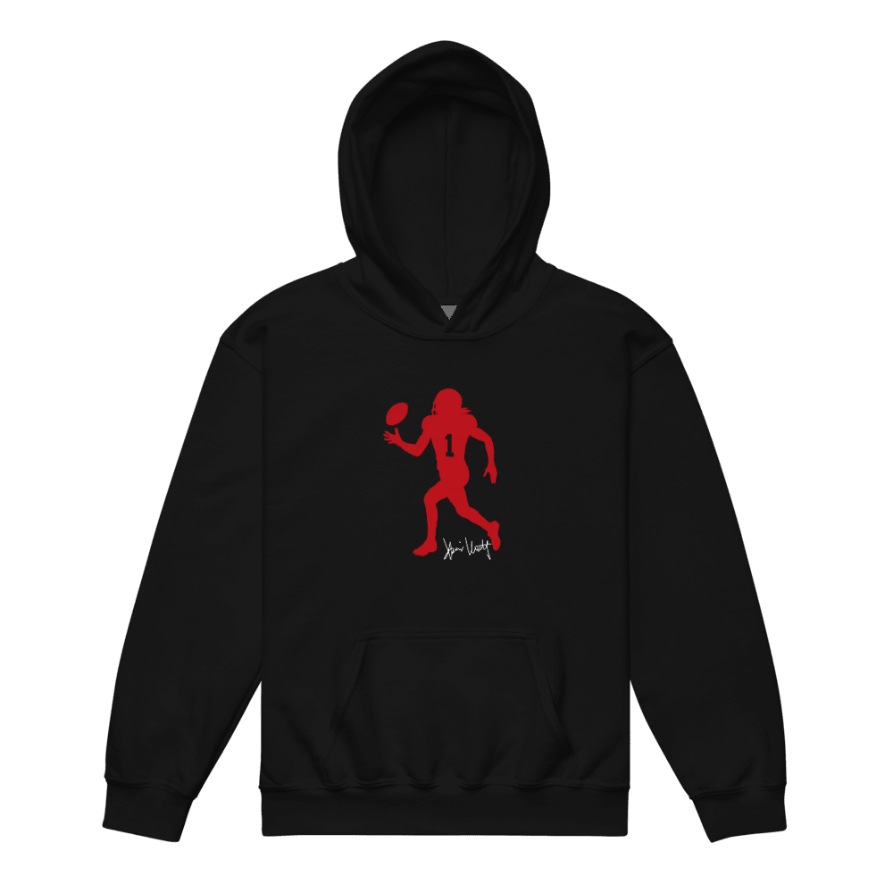 Xavier Worthy Silhouette Youth Hoodie Black