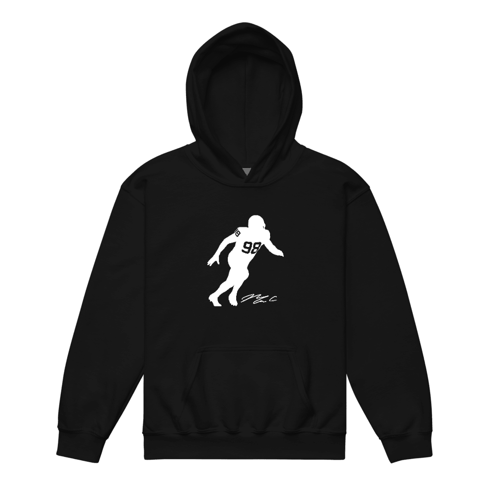 Maxx Crosby Silhouette Youth Hoodie Black