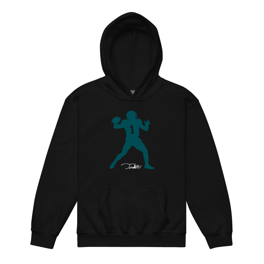 Jalen Hurts Silhouette Youth Hoodie Black