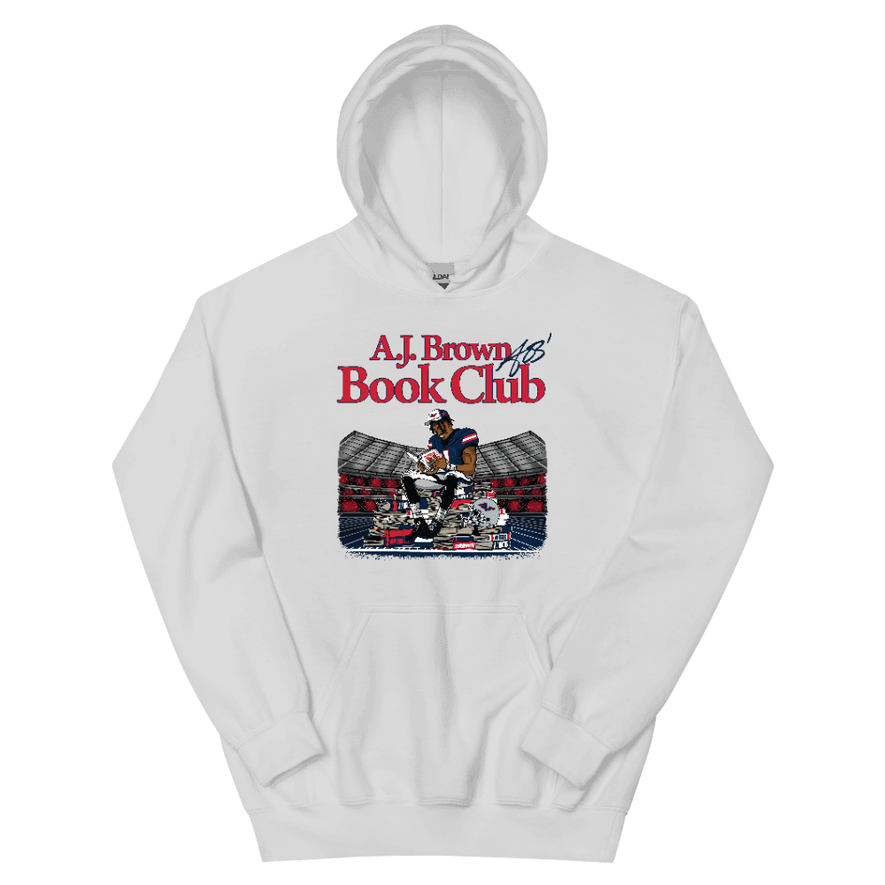 AJ Brown Illustration Hoodie White