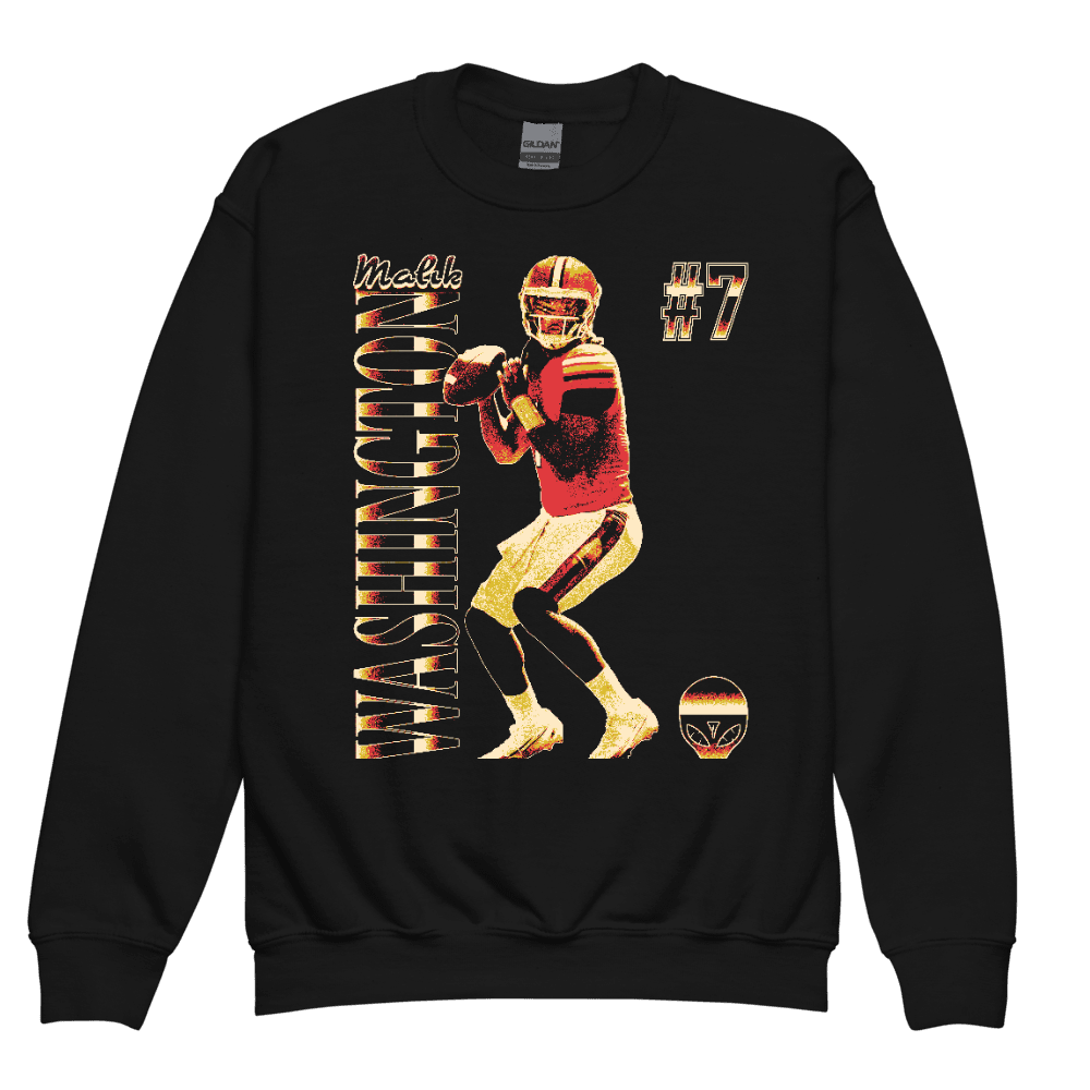 Malik Washington Classic Classic Youth Sweatshirt Black