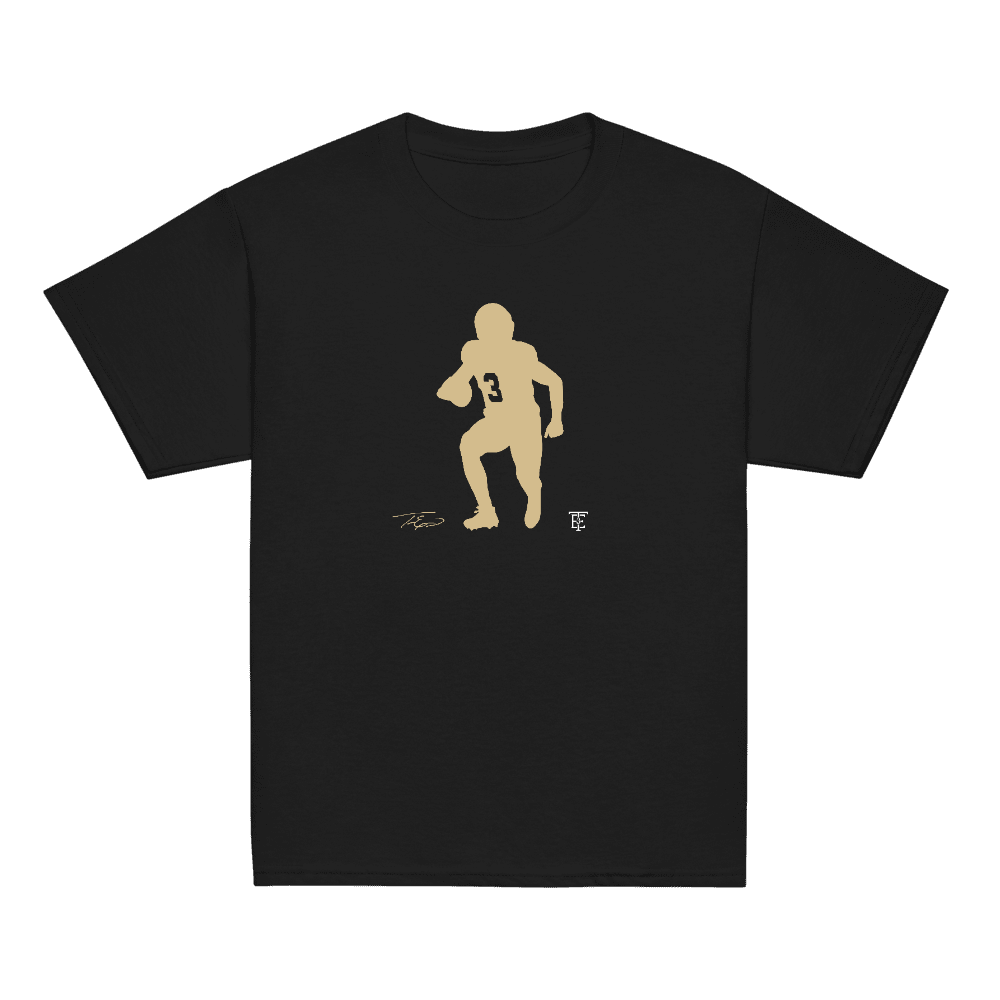 Travis Etienne Jr Silhouette Youth T-shirt Black