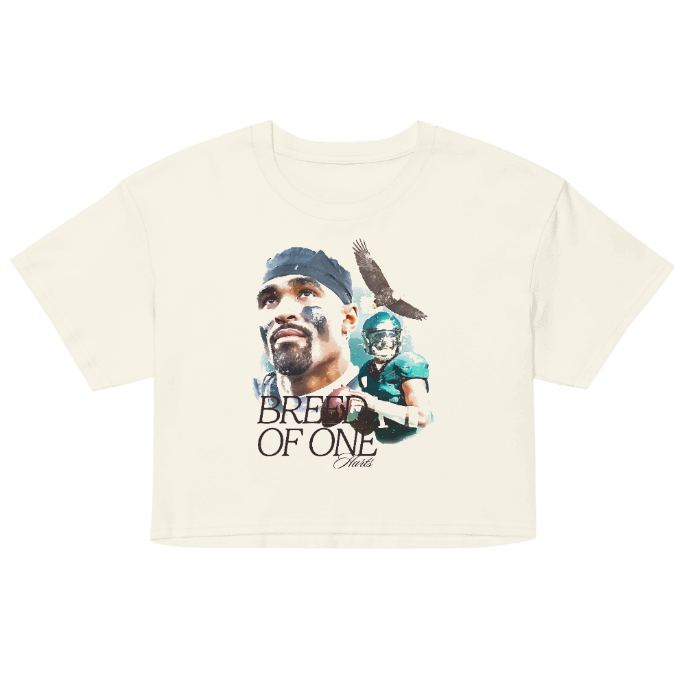 Jalen Hurts Breed of One Watercolor Women's Cropped T-shirt
