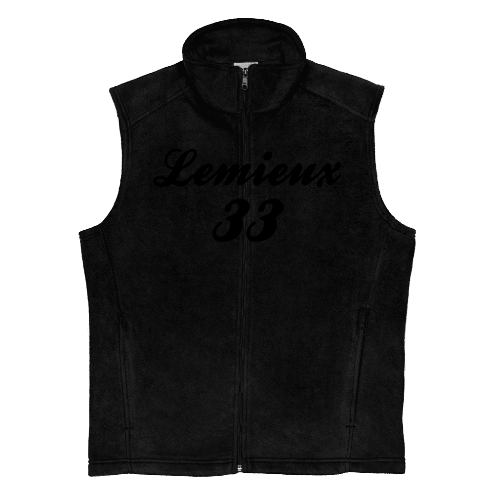 Lemieux 33 Script Name & Number Core Fleece Vest Grey